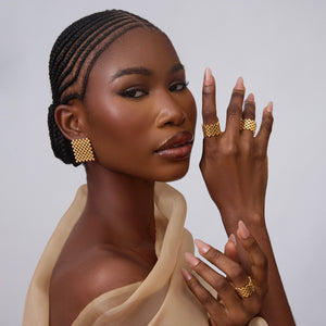 Saka ring in brass and gold plating